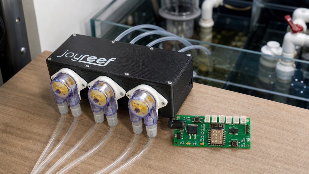 JoyReef dosing pump with electronics board for firmware migration checklist