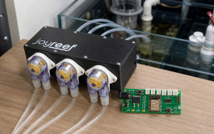 JoyReef dosing pump with electronics board for firmware migration checklist